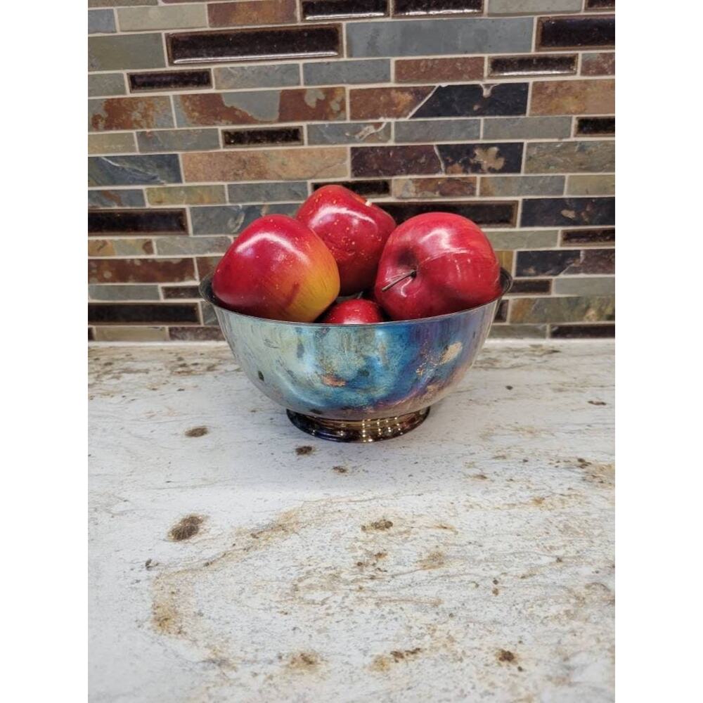 Vintage Oneida Silver Plate Bowl, Sons of Liberty Paul Revere Reproduction 8"